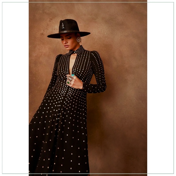 $3900 New Temperley London Crystal-Studded Dallas Runway Dress - Picture 11 of 16